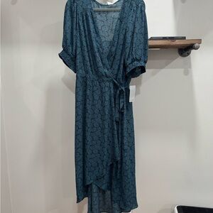 Teal Wrap Dress